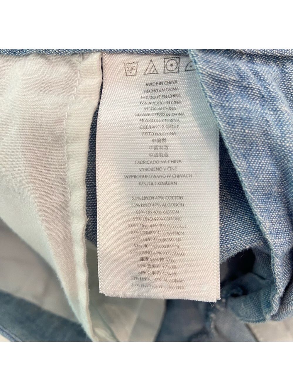Michael Kors trousers pant wide leg light blue linen &cotton blend lightweight 8 - Picture 8 of 16